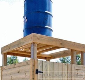 Installation d'un réservoir d'eau sur la douche