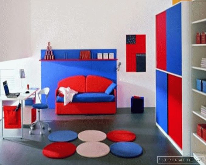 Chambre pour un garçon, style minimalisme