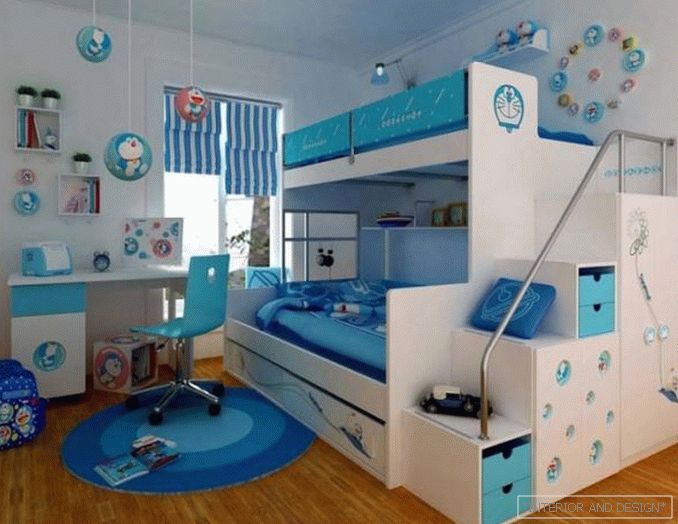 Chambre design pour deux garçons