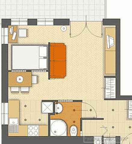 projet de conception d'un appartement d'une pièce 3