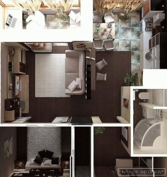 projet de conception d'un appartement d'une pièce 4